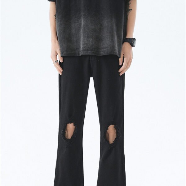Fashion Retro American Ripped Jeans Men