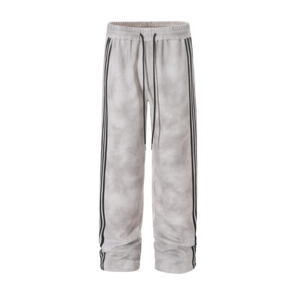 Stitching Fashion Striped Casual Trousers Men
